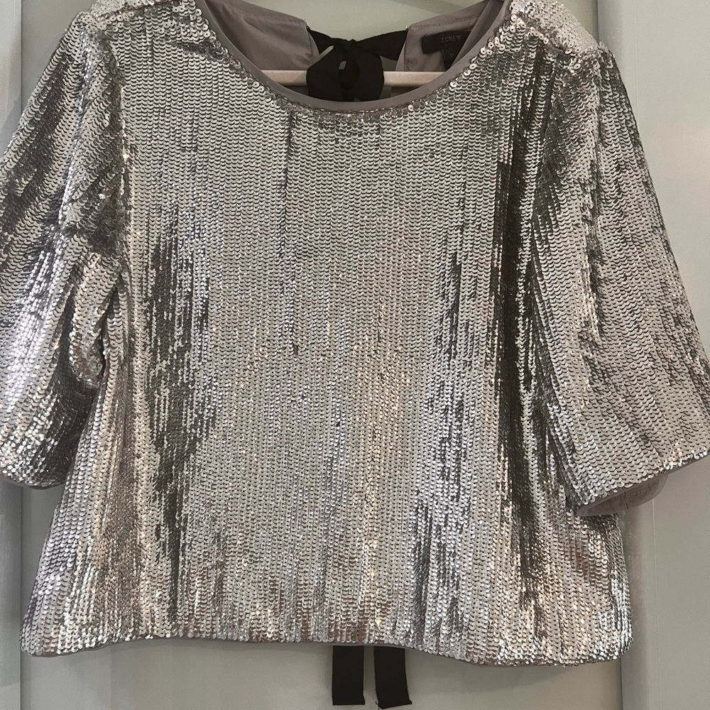 J Crew silver sequins - Picture 4 of 6